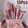 13 PCS Makeup Brushes Set Eye Shadow Foundation Women Cosmetic Brush Eyeshadow Blush Powder Blending Beauty Soft Make Up Tools - Image 2