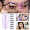8 In 1 Reusable Eyebrow Stencil Beauty Makeup Brow Stamp Template Eyebrows Shape Tools - Image 3