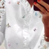 Women's Shirts Fashion Elegant Long Sleeve Butterfly Print - Image 6