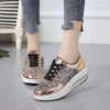 Fashion Sequin Casual Shoes for Women Breathble Lace-Up Sneakers - Image 4