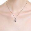 Real 925 Sterling Silver Jewelry Crystal Dolphin Charm Box Chain Pendants&Necklaces Party Gift - Image 3