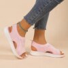 Elevate Your Style: Chic Open-Toe Wedge Sandals with Strappy Back - Comfort & Trend in One - Image 6