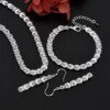 925 Sterling Silver Charms Earrings Necklace Bracelet Love Jewelry Cute for Women Chain Set - Image 2