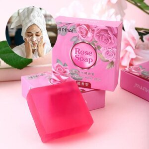 Pure Handmade Natural Rose Essential Oil Soap Lasting Fragrance 55g