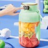 1200ML Electric Wireless Digital Display Mixer Portable Juicer Fruit Smoothie Rechargeable Juicer 10 Blade - Image 2