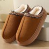 winter 2024 warm fluffy Woman slippers soft bottom non slip thick plush clogs - Image 2