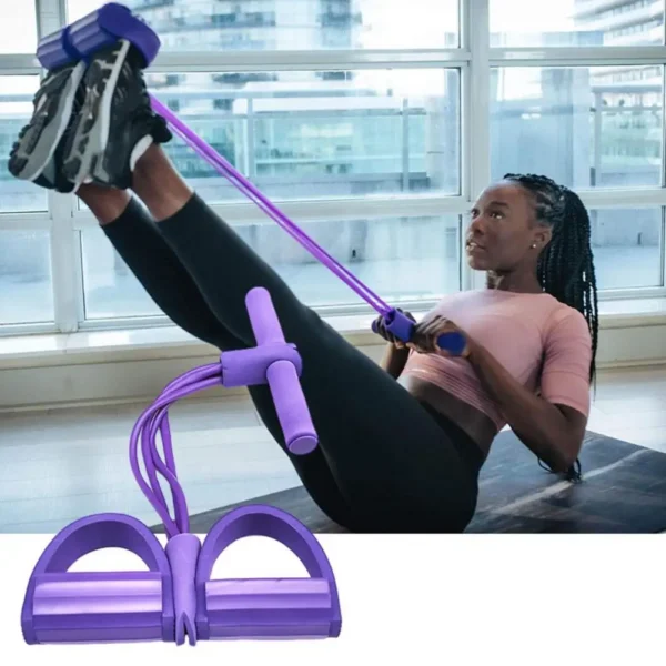 Tension Rope Sit-up Handle Waist Abdomen Exercise Training Elastic Yoga Pedal Puller Equipment