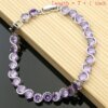 925 Silver Jewelry Sets Big Purple Amethyst Birthstone Earrings Rings Fashion Accessories Necklace Set - Image 6