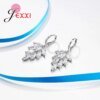 Brilliant Rhinestones Luxury Style Leaves Chains Pendant Necklace Earrings 925 Sterling Silver Jewelry Sets - Image 5