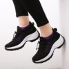Women's Walking Shoes Fashion Sock Sneakers Mesh Breathe Comfortable Casual Platform Loafers Non-Slip Elevator - Image 7