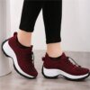 Women's Walking Shoes Fashion Sock Sneakers Mesh Breathe Comfortable Casual Platform Loafers Non-Slip Elevator - Image 5