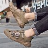 2025 Summer Breathable Mens Beach Leather Designer Slippers Non-Slip Men Casual Flip Flops - Image 5