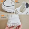 In-Stock Korean Style Women's White Casual Sneakers 2023 Autumn Shoes With Thick Sole And Heel Pad - Image 5