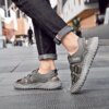 2025 Summer Breathable Mens Beach Leather Designer Slippers Non-Slip Men Casual Flip Flops - Image 4