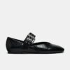 2025 spring new French black sash buckle Mary Jane flat square head buckle single shoes for women - Image 6