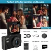 4K Digital Camera, 64MP Vlogging Camera 18X DigItal Zoom & Autofocus, 3'' 180°Flip Screen, Travel Selfie for YouTube with Flash - Image 6
