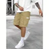 Men's work shorts; summer comfort; multi-pocket; outdoor leisure sport beach pants; elastic waistband - Image 2