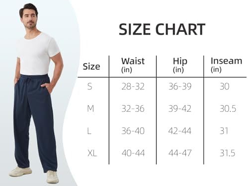 DWUGD'L 3 Pack Sweatpants for Men Loose Fit Mens Athletic Pants with Pockets Mesh Open Bottom Workout Jogging Casual Pants Set 3: Pack - Image 9