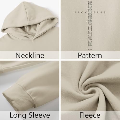 Lubpow Christian Hoodies for Men Inspirational Religious Faith Cross Sweatshirts Vintage Bible Verse Graphic Hoodie Pullover Apricot or Black - Image 7