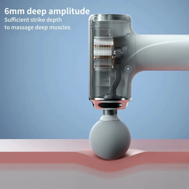 Portable Electric Massage Gun with 4 Interchangeable Heads & LED Light for Full Body Relaxation Electric Massage Gun - Image 3