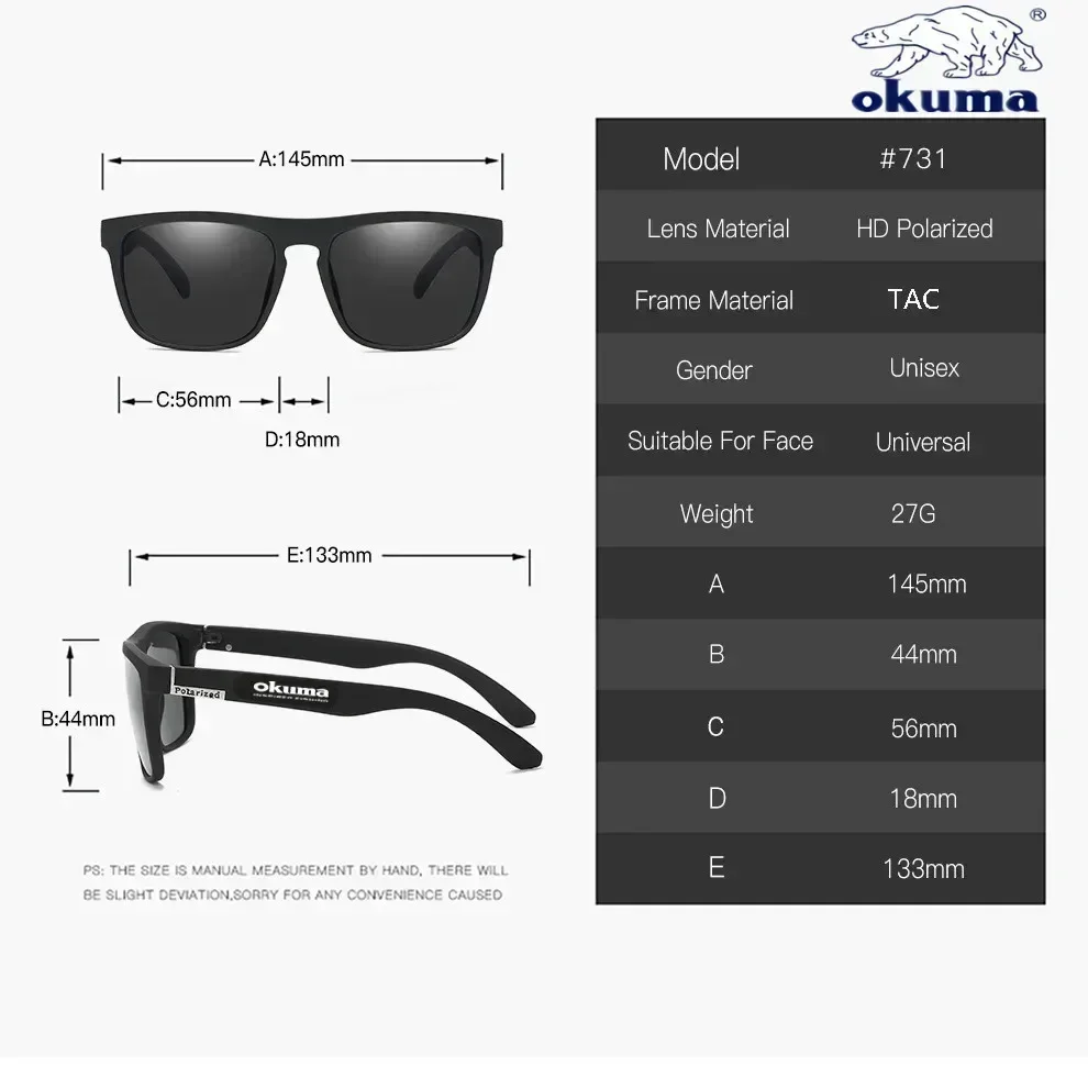 Okuma polarized sunglasses UV400 for men and women outdoor hunting, fishing, driving bicycles - Image 6