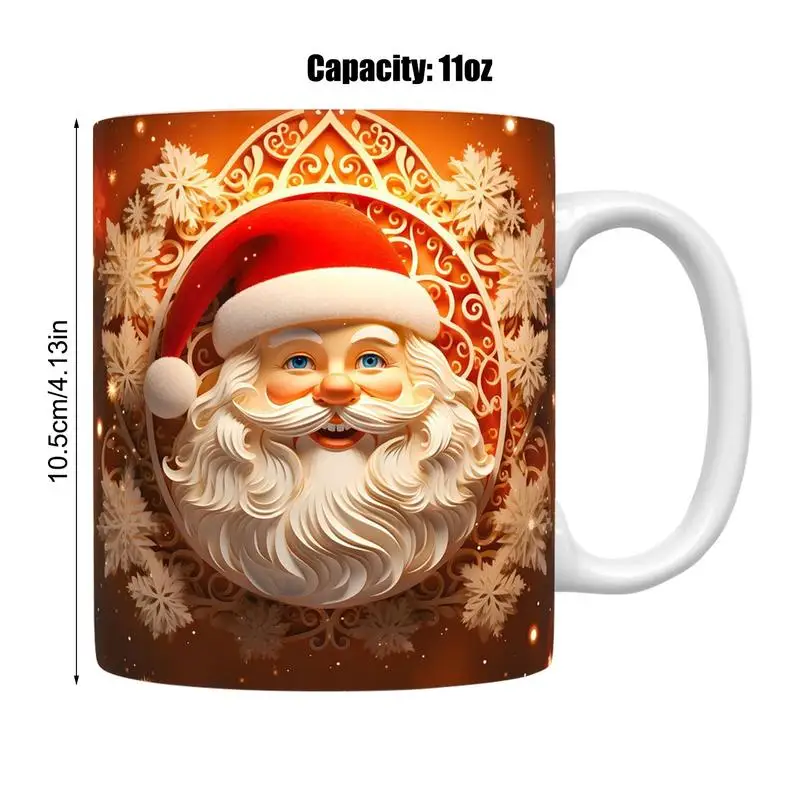 Christmas Coffee Mug Holiday Winter Tea Cups 11oz Christmas Holiday Cute Coffee Tea Cups with Easy-to-Hold Handle Aesthetic Mug - Image 6