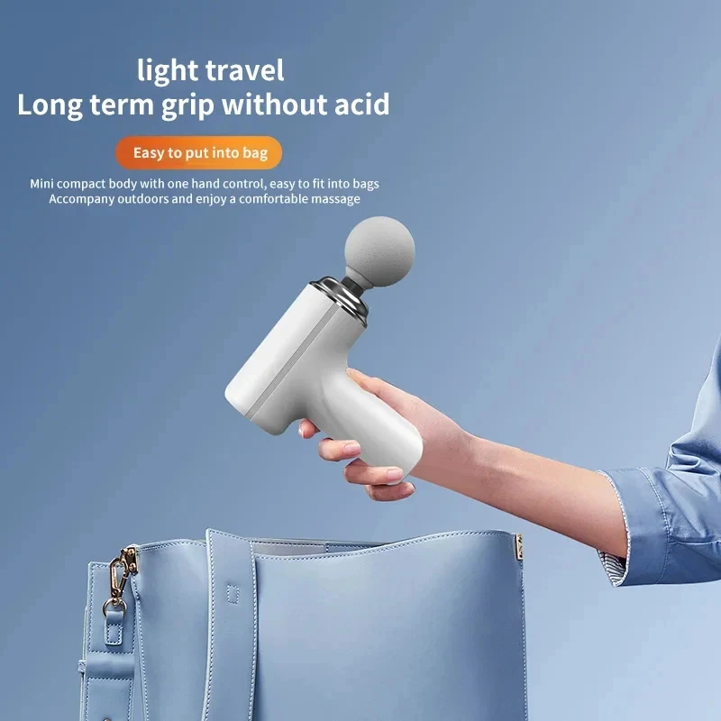 Portable Electric Massage Gun with 4 Interchangeable Heads & LED Light for Full Body Relaxation Electric Massage Gun - Image 6