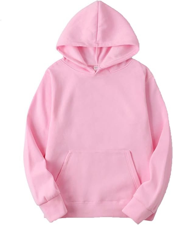 YOOJIA Unisex Men Women Long Sleeves Drawstring Hooded Sweatshirt Plain Pullover Hoodies Thermal Tops - Image 4