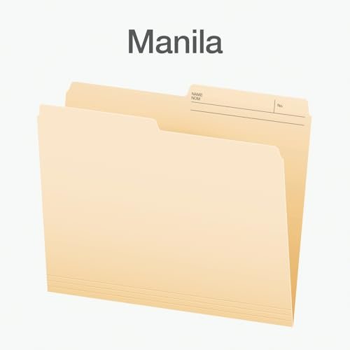 Pendaflex File Folders, Letter Size, 1/2 Cut Tabs, Manila, Reversible, Durable Grade Stock for Long-Lasting Use, Compact 25-Pack for Office, School & Home Organization, Easy Storage & Labeling - Image 6