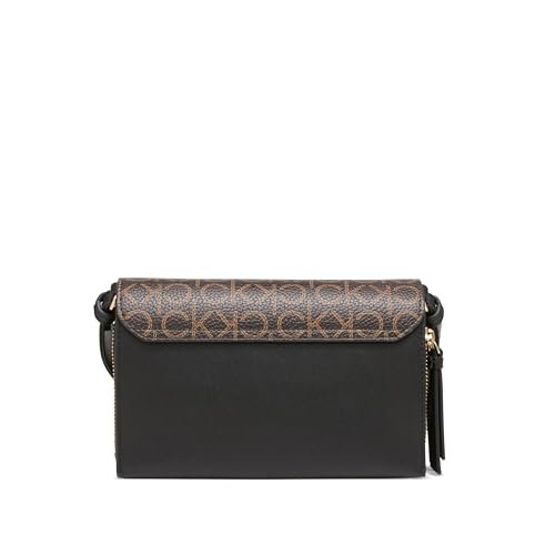 Calvin Klein Millie Triple Compartment Camera Bag Crossbody, Brown/Khaki/Black, One Size - Image 5