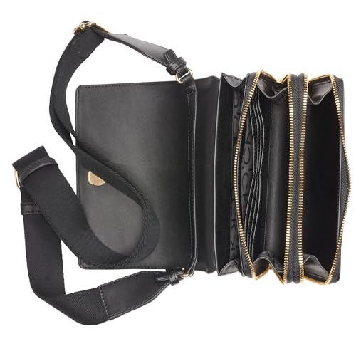 Calvin Klein Millie Triple Compartment Camera Bag Crossbody, Brown/Khaki/Black, One Size - Image 3