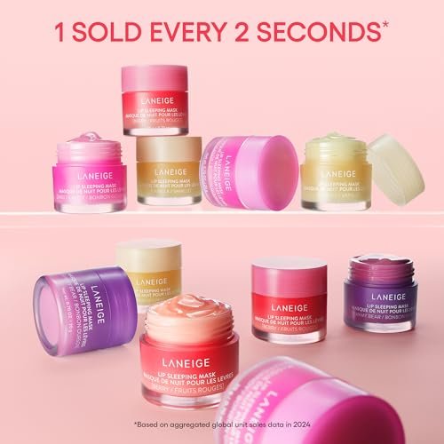 LANEIGE Dreamy Lip Kit: Lip Sleeping Mask Berry, Sweet Candy, Mango, and Peach Iced Tea, Nourish, Hydrate, Vitamin C, Shea Butter, Coconut Oil - Image 3