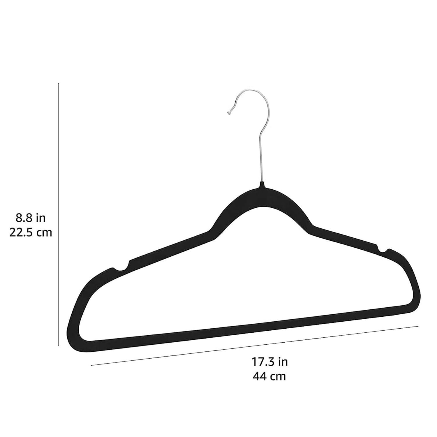 Amazon Basics Slim Velvet, Non-Slip Suit Clothes Hangers, Pack of 30, Black - Image 7
