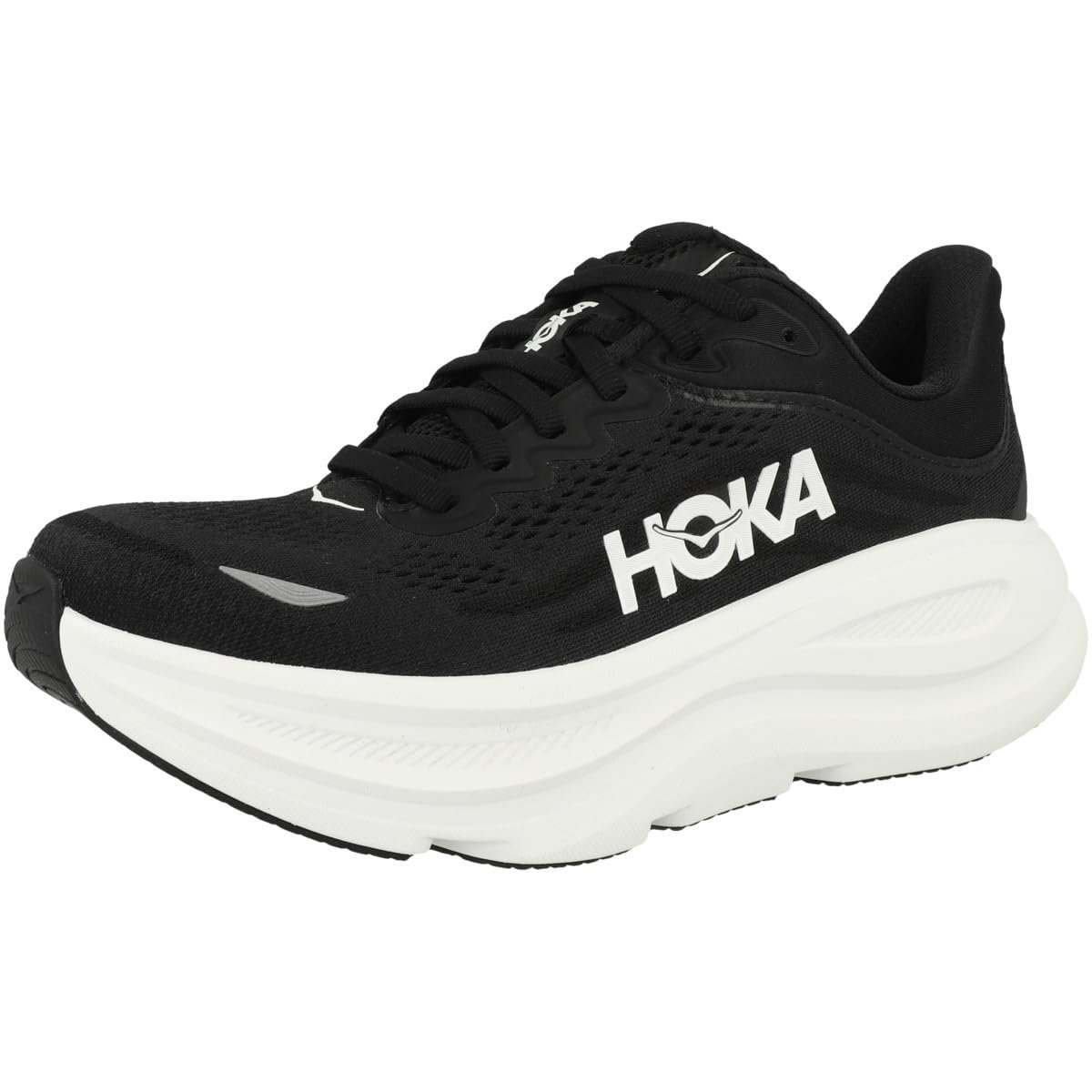 Hoka Women's Bondi 9 Black/White 9.5 Medium - Image 4