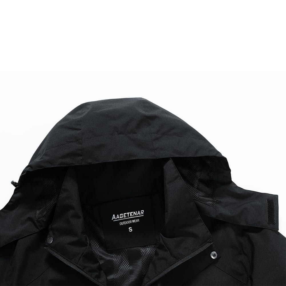 Aagetenar Men's Waterproof Rain Jacket Lightweight Mountain Sports Outdoor Trench Softshell Windproof Jacket for Hiking - Image 6