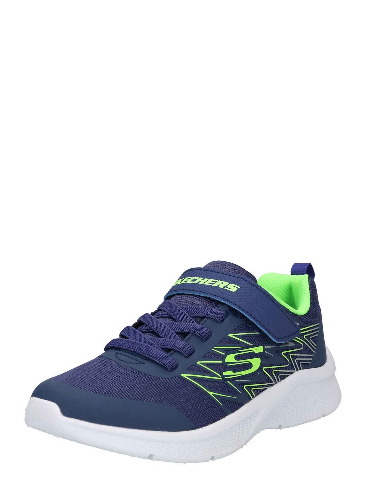 Skechers Boys' Microspec - Texlor Sneaker, Navy/Lime, 9 Toddler - Image 4