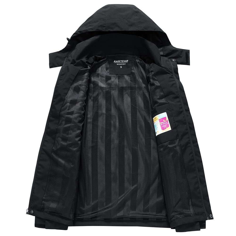 Aagetenar Men's Waterproof Rain Jacket Lightweight Mountain Sports Outdoor Trench Softshell Windproof Jacket for Hiking - Image 7
