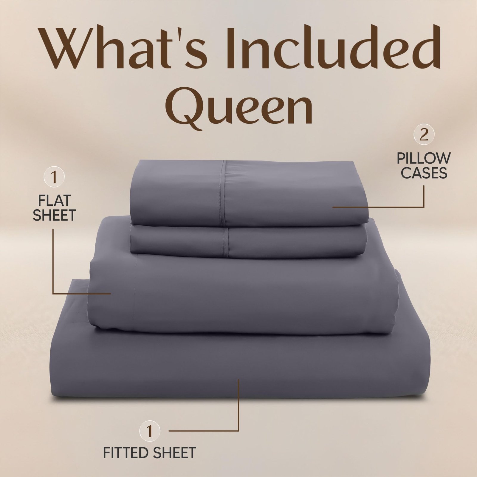 Utopia Bedding Queen Size Sheet Set - 4 Piece Queen Bed Sheets Set - Soft and Breathable Microfiber Fabric - Shrinkage & Fade Resistant - Easy Care (Grey) - Image 5