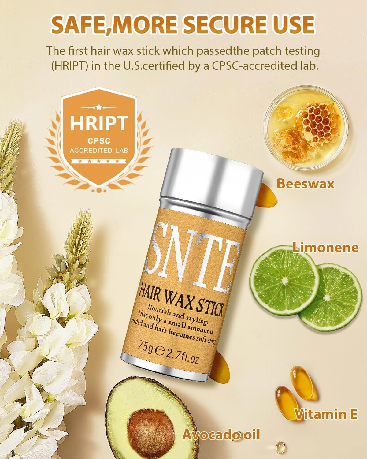 Hair Wax Stick, 2PCS for Slick Styling, Non-Greasy Cream Gel for Flyaways, Frizz Control - Image 6