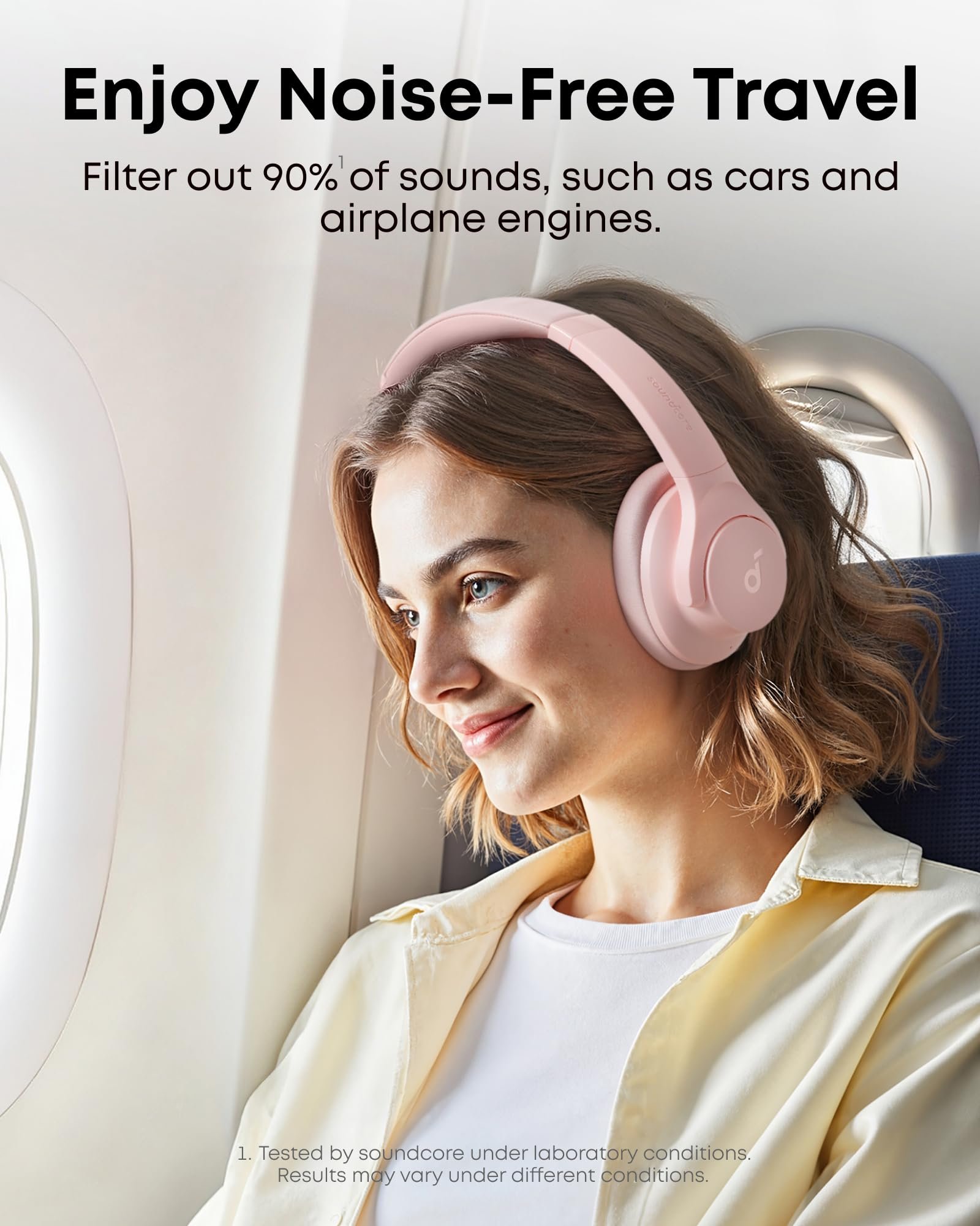 soundcore by Anker Q20i Hybrid Active Noise Cancelling Headphones, Wireless Over-Ear Bluetooth, 40H Long ANC Playtime, Hi-Res Audio, Big Bass, Customize via an App, Transparency Mode, Ideal for Travel - Image 8