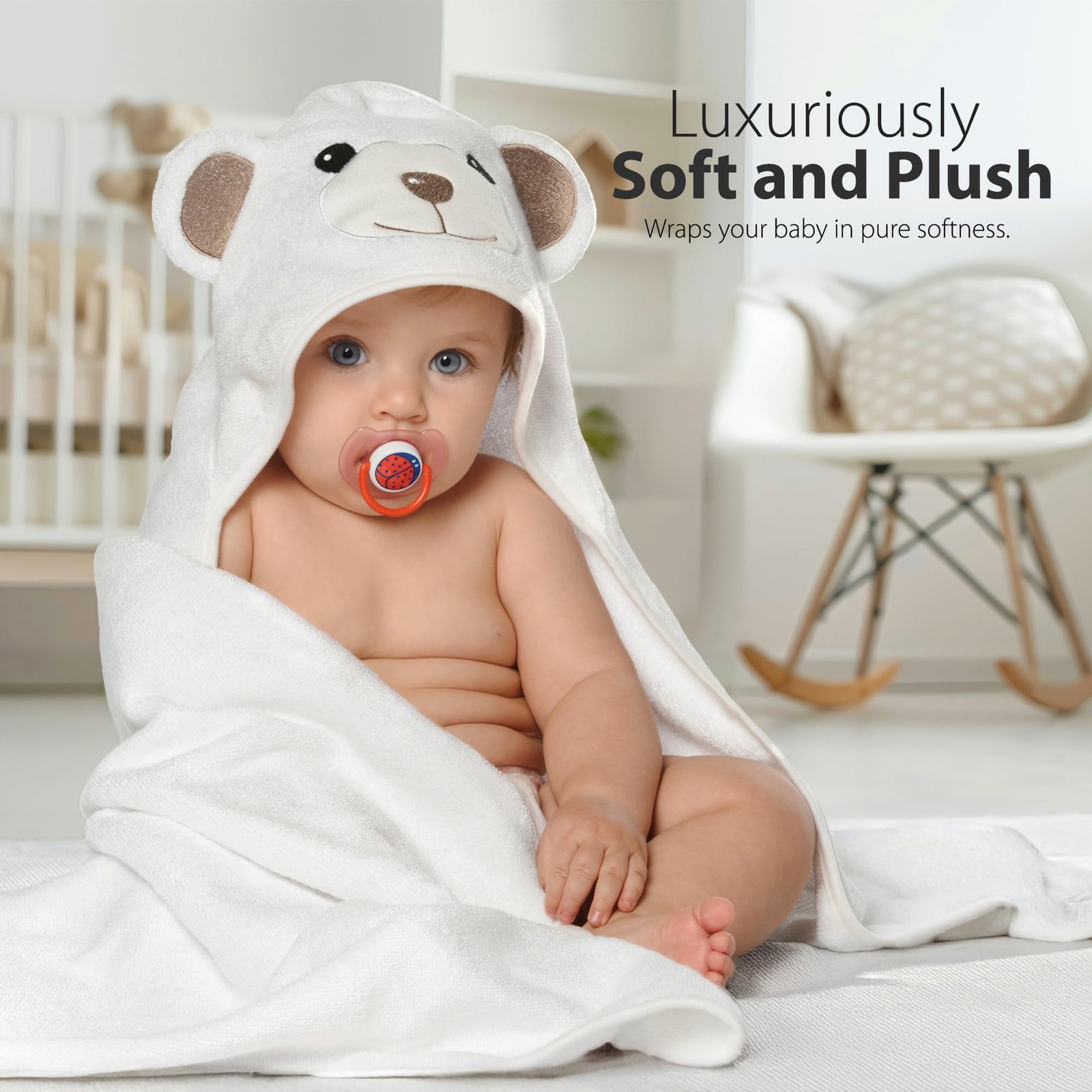 Premium Ultra Soft Organic Bamboo Baby Hooded Towel with Unique Design – Hypoallergenic Baby Towels for Infant and Toddler – Suitable as Baby Gifts - Image 10