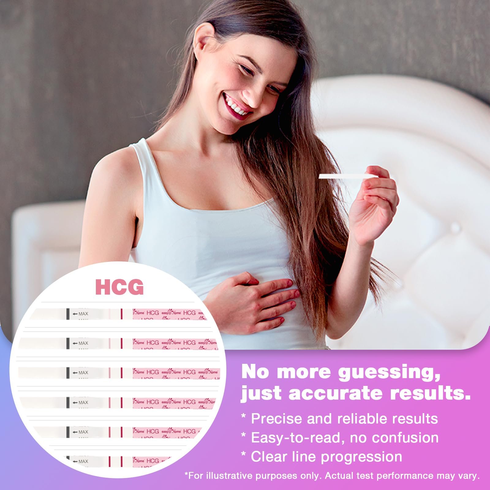 Easy@Home 50 Ovulation & 20 Pregnancy Test Strips Kits: Easy to Use Sensitive Accurate Reliable Fertility Predictor kits - Image 8