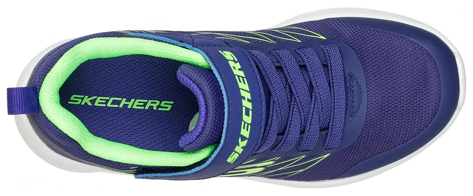 Skechers Boys' Microspec - Texlor Sneaker, Navy/Lime, 9 Toddler - Image 7