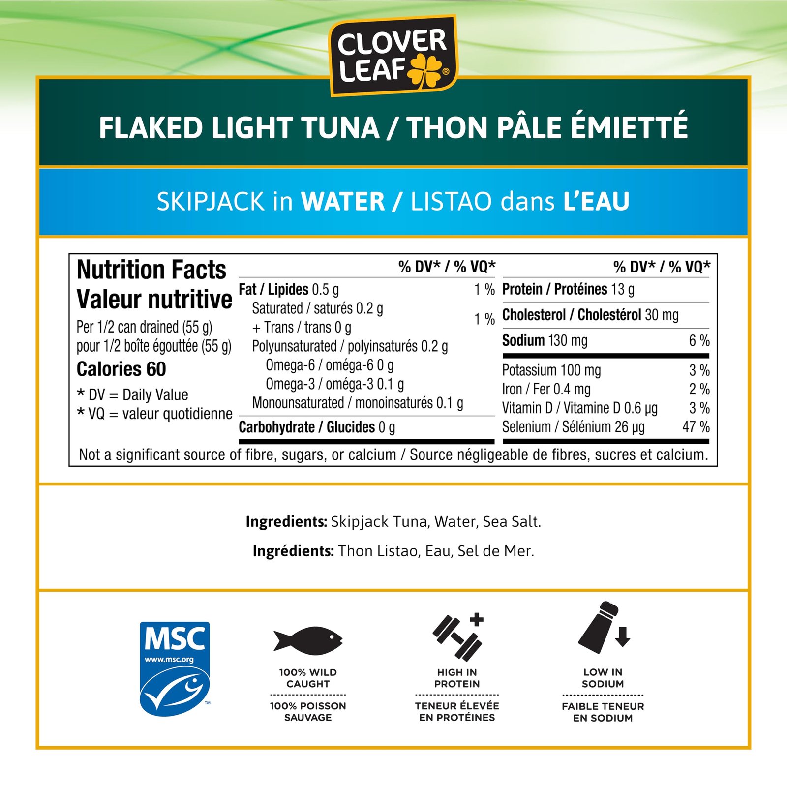 Clover Leaf Flaked Light Skipjack Tuna in Water - 170g, 6 Count - Canned Tuna - High in Protein - 13g of Protein Per 55g Serving - 100% Wild-Caught and Traceable Tuna - Trace My Catch - Image 6
