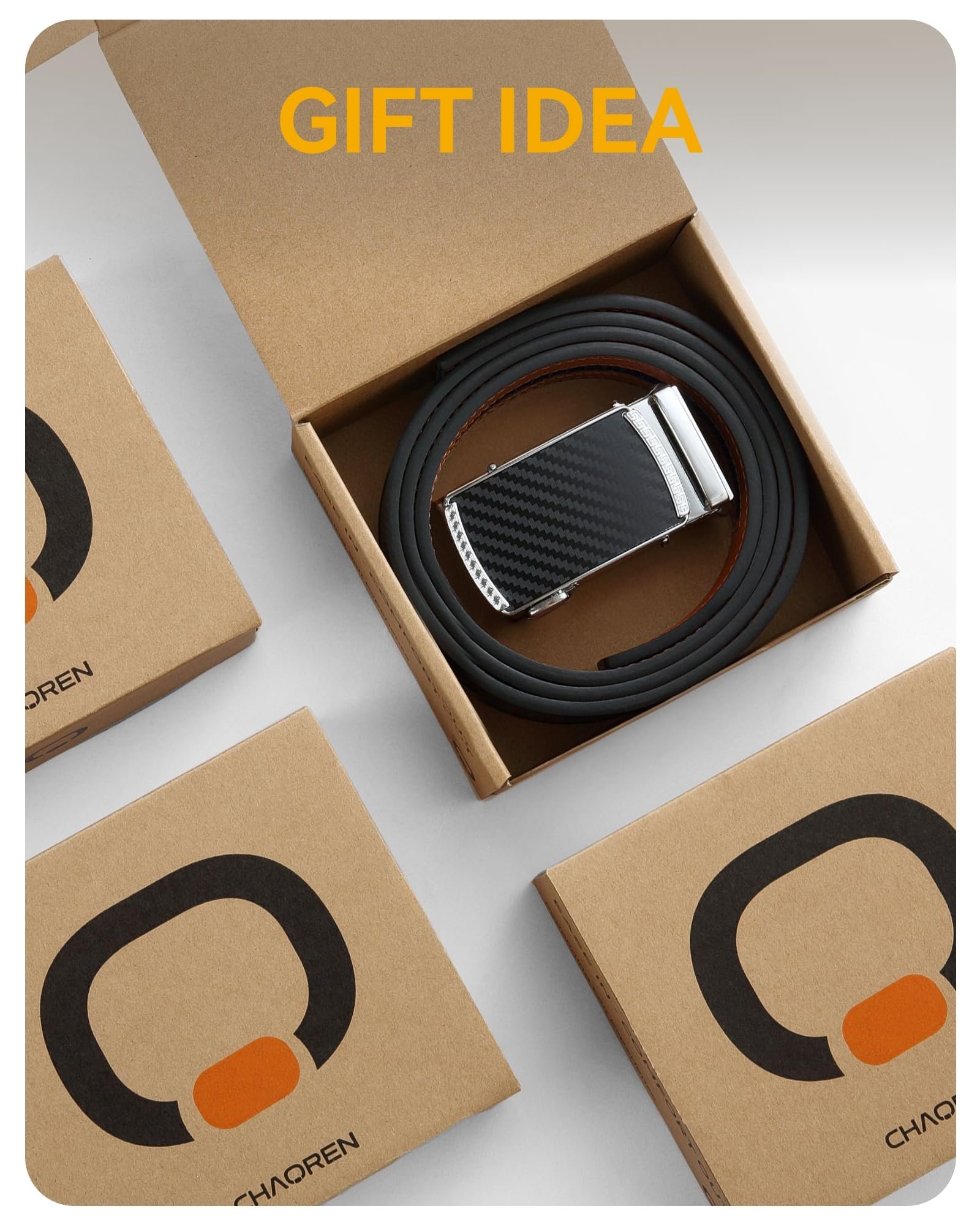 CHAOREN Mens Belt Leather Belts for Men Ratchet Belt, Customizable Fit (35mm) - Image 5