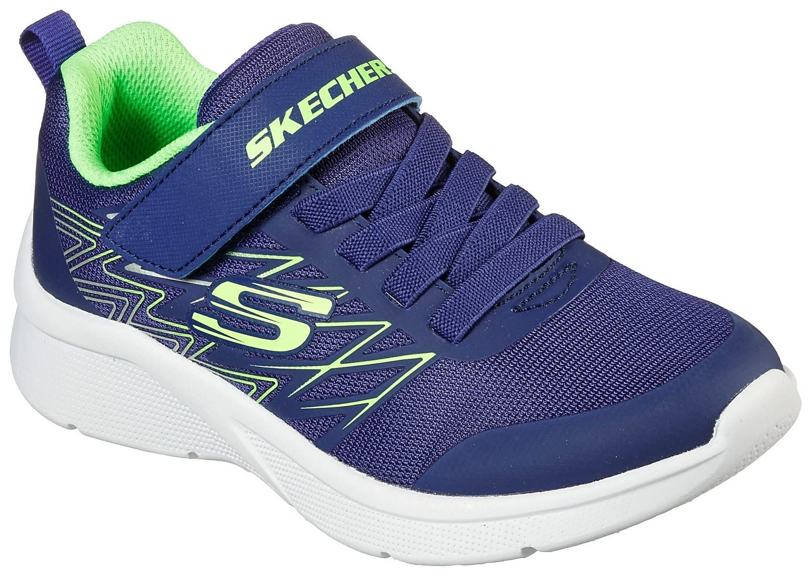 Skechers Boys' Microspec - Texlor Sneaker, Navy/Lime, 9 Toddler - Image 9