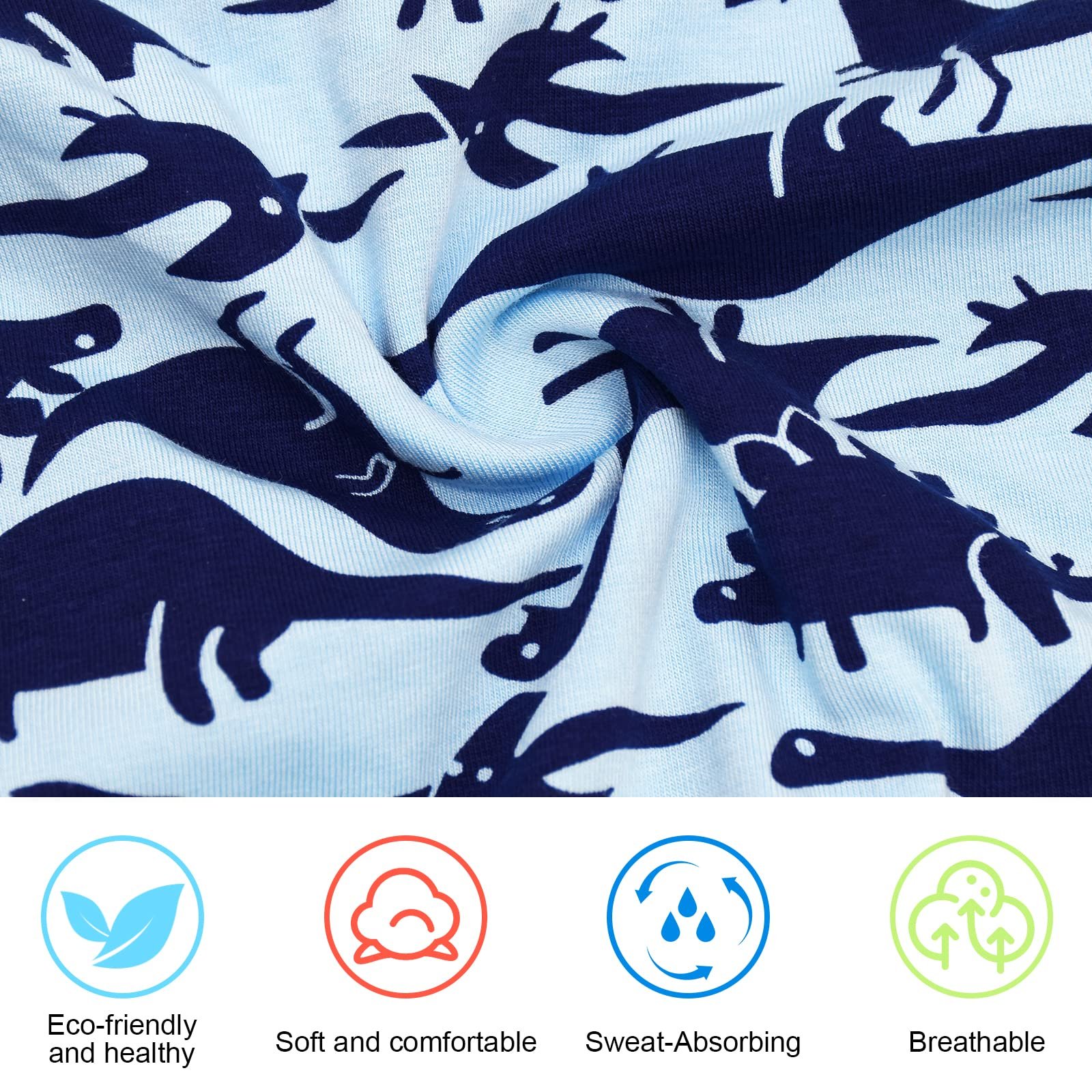 GRPSKCOS Boys Dinosaur Underwear- Pack of 5 Soft and Comfortable Boxer Shorts Briefs with Fun Colorful Dino Designs for Kids 4-6 Years Old(#1 Dinosaur,4-6 Years) - Image 4