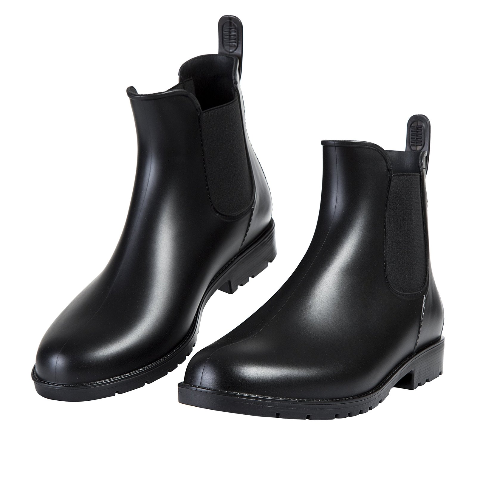 Asgard Women's Ankle Rain Boots Waterproof Chelsea Boots, Black 40 (Size 9-9.5) - Image 6