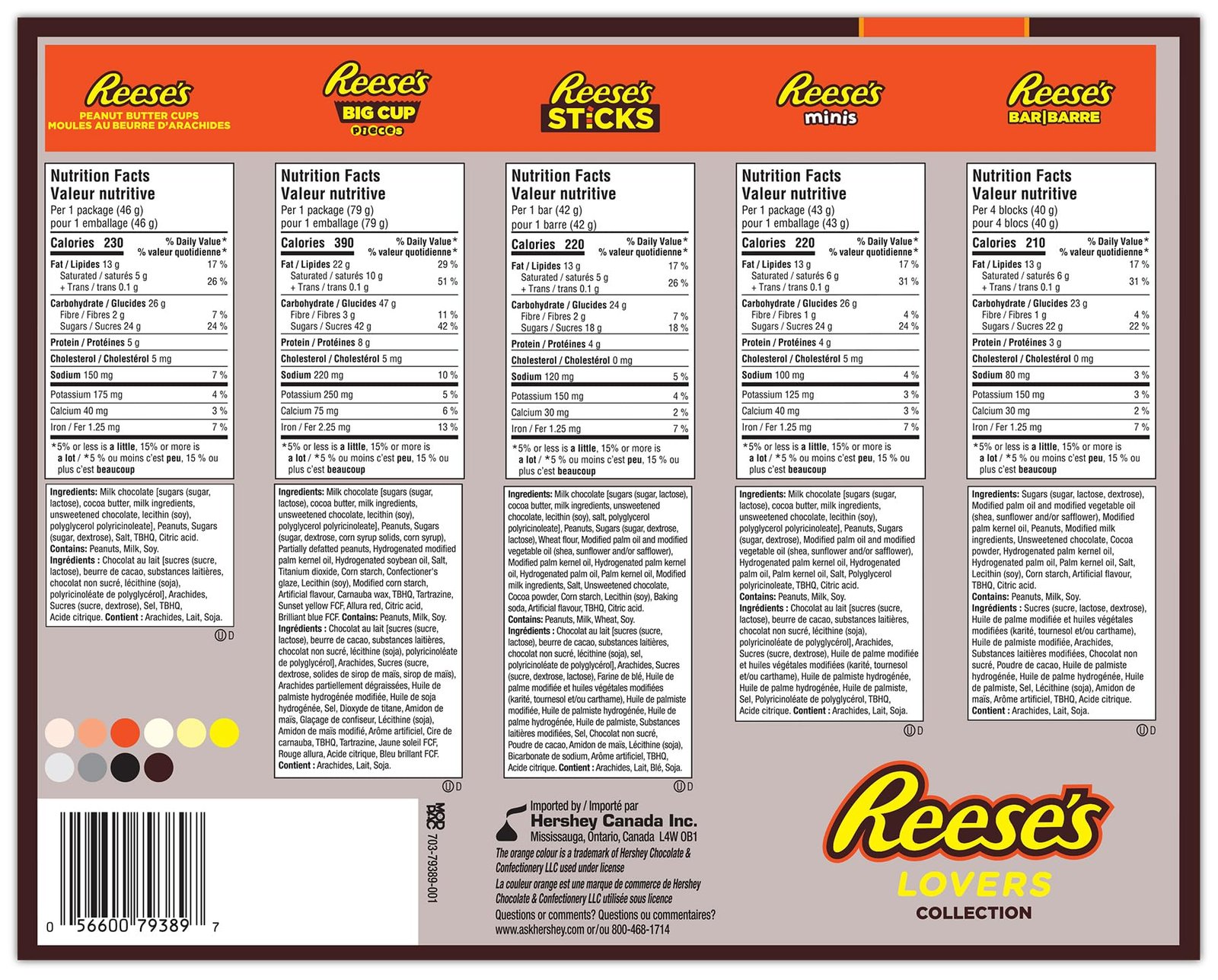 Reese's Lovers Gift Box, Assorted Chocolate Peanut Butter Bars, 535g (8 Assorted Bars) – Valentine's Day Gift for Chocolate Lovers - Image 7