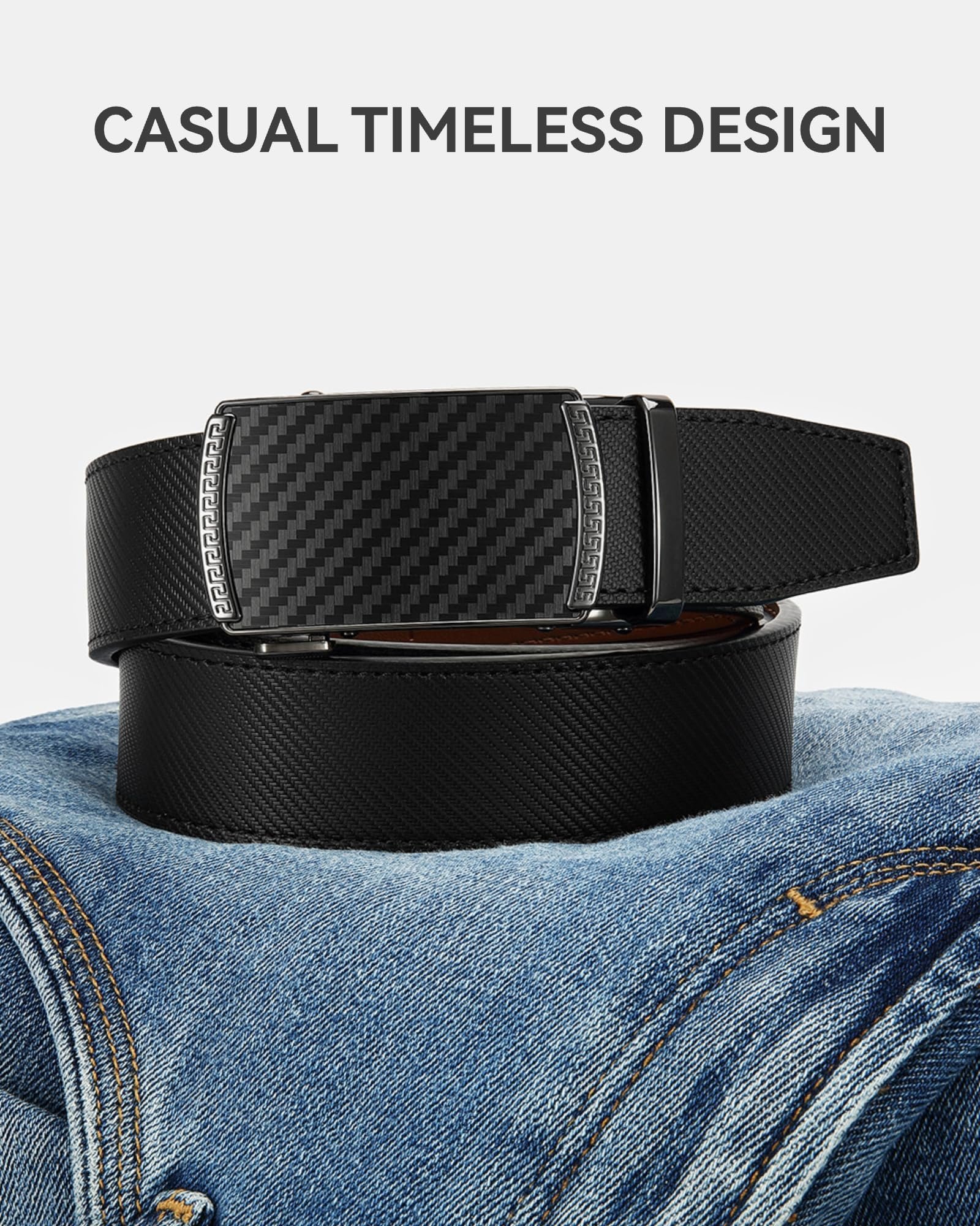 CHAOREN Mens Belt Leather Belts for Men Ratchet Belt, Customizable Fit (35mm) - Image 6